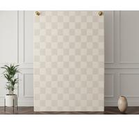 Tapis poils ras GABRIELLE motif damier blanc 160x230 BOBOCHIC 160x230 Blanc