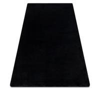 Tapis POSH Shaggy noir très épais en peluche antidérapant lavable 80x150 cm