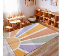 Tapis pour chambre d'enfants multicolore - CARPETTEX - 120 x 170 cm - Lavable - Motif de soleil