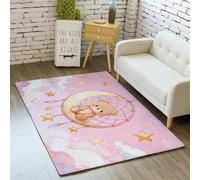 Tapis pour Enfants Antidérapant Doux Lavable, Cartoon Attrape-rêves Lune Étoile Tapis de Sol Chambre Chambre d'Enfant Salle de Jeux Salon, Tapis Décoratif pour Garçons Filles, 50x80 cm, Color 5