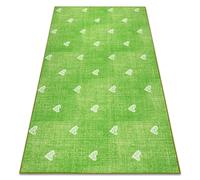 Tapis pour enfants HEARTS Jeans vintage cœurs - vert 150x200 cm