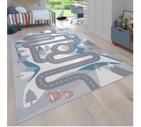 Tapis Pour Enfants, Tapis De Jeux Pour Chambre D'Enfant Motif Rues Avec Animaux Crème [160x220 cm]