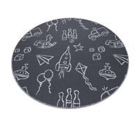 Tapis pour enfants TOYS cercle Jouets amusement - gris cercle 170 cm