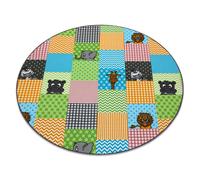 Tapis pour enfants ZOO Cercle animaux cercle 100 cm