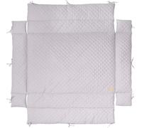 Tapis pour parc « roba Style », parc 75 x 100 cm - 100 x 100 cm, rembourrage latéral, gris argenté