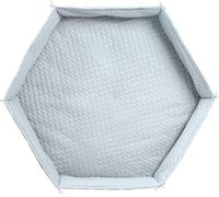 Tapis pour parc « roba Style », pour parcs hexagonaux, rembourrage latéral sécurisé, bleu clair/ciel