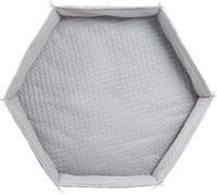 Tapis pour parc « roba Style », pour parcs hexagonaux, rembourrage latéral sécurisé, gris argenté