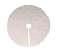 Tapis pour sapin de Noël duveteux - D. 90 cm - Blanc