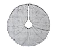 Tapis pour sapin de Noël en imitiation fourrure - Diam. 90 cm - Gris