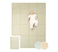 Tapis Puzzle stylé bébé 1,7 x 1,2 m Gris Hygge - 16 Dalles XL avec Bords, épais & Doux, sans substances nocives, inodore, Facile d'entretien, Emballage sans Plastique.