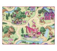 TAPIS REBEL ROADS Candy Town 27 antidérapant pour enfants - rose / vert 140x200 cm