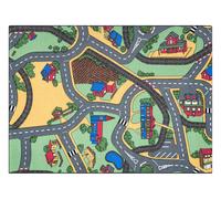 TAPIS REBEL ROADS Playtime 95 Petite ville antidérapant pour enfants - gris / vert 140x200 cm