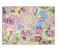 TAPIS REBEL ROADS Sweet town 26 Bonbons antidérapant pour enfants - rose / vert 140x200 cm