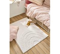 Tapis rectangle relief Arc-en-ciel écru TU