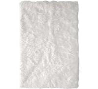 Tapis Rectangulaire 115x170cm Imitation Fourrure Blanche - SANDIO -