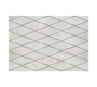 Tapis rectangulaire à motifs losanges noirs 200 x 300 cm SILAN