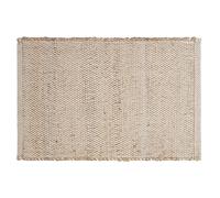 Tapis rectangulaire beige en jute et coton tissés L140 x L200 EFFIA