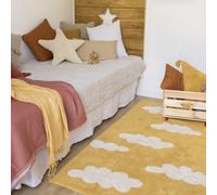 Tapis rectangulaire Clouds nuage jaune (120 x 160 cm)