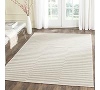 Tapis rectangulaire d'intérieur moderne tissé plat, collection Montauk, MTK715, en ivoire / gris clair, 152 X 213 cm pour le salon, la chambre ou tout autre espace intérieur par SAFAVIEH.