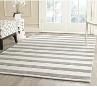 Tapis rectangulaire d'intérieur moderne tufté à la main, collection Cambridge, CAM154, en gris / ivoire, 183 X 274 cm pour le salon, la chambre ou tout autre espace intérieur par SAFAVIEH.
