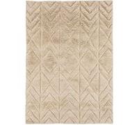 Tapis rectangulaire Laine 300x200 cm Beige - Poils courts denses Beige