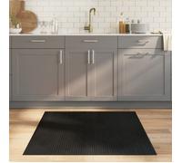 vidaXL Tapis bambou 100x100 cm - Noir