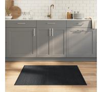 Tapis rectangulaire gris 100x300 cm bambou