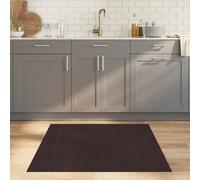 vidaXL Tapis rectangulaire en bambou Marron foncé 80 x 200 cm