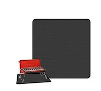 Tapis Réfractaire Sous Barbecue 35*34cm Tapis Barbecue Tapis Ignifuge Anti Feu Fire Pit Mat - Tapis de Foyer pour Terrasse pour Barbecue Gril, Sous-couche de gril Protection de Sol Pelouse