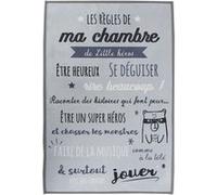 Tapis règles de la chambre enfant 60x90 cm little héros - gris Little héros - gris G
