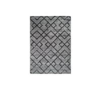 Tapis Rétro à Poils Courts Fait Main "Luxury III" Gris 200 x 290 cm