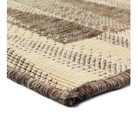 Tapis réversible ondes abstraites beige-marron 110x60