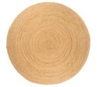 Tapis Rond 180 Cm Jute Tressée Naturelle Résistant Durable Artisanale