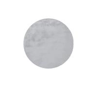 Tapis Rond à Poils Longs Rabbit 160cm Bleu Gris