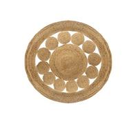 Tapis rond ajouré en jute