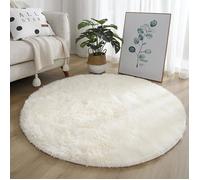 Tapis rond blanc doux pour chambre moderne cercle moelleux enfants filles bébé salon peluche cosy