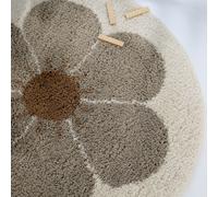 Tapis rond Bohemian daisy taupe