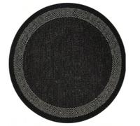 Tapis rond Chilai Home style bohème, imprimé numérique, aspect jute naturel, motif tissé, idéal pour le salon et la chambre, fabriqué en Turquie. Disponible en 60x60 cm, 80x80 cm, 100x100 cm, 120x120