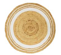 Tapis Rond Déco en Jute Limo 90cm Blanc
