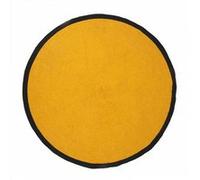 Tapis Rond en Coton "Bord" 120cm Moutarde & Noir Jaune G