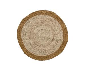 Tapis rond en jute beige, uni - Bloomingville, Birk - Ø90x1 cm