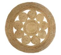 Tapis rond en jute Esra 80 cm décoratif naturel