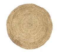 Tapis rond en jute ethnique Home - Diam. 120 cm - Beige