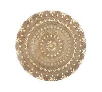 Tapis Rond en Jute ""Gold Shine"" 115cm Naturel & Or