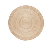 Tapis Rond En Jute Natura Beige Sable Diam 100cm