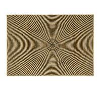 Tapis rond en jute - vidaXL - Naturel et Noir - 120x170 cm - Lavable en machine - Usage intérieur - Artisanal - Écolo