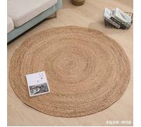 Tapis rond en rotin tressé à la main idéal pour salon ou chambre diamètre 40cm style minimaliste moderne