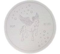 Tapis Rond Enfant Imprimé Bambini III 160cm Gris