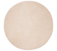 Tapis Rond Fausse Fourrure Lapin Taupe Ø 120 cm dérapant | Polyester doux, dos dérapant, salon chambre bureau, style minimaliste, lavage main