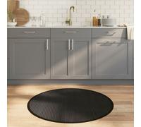 vidaXL Tapis Rond Noir 80 cm Bambou, Tapis de Salon, Tapis de Cuisine, Tapis Rond, Tapis de Chambre à Coucher, Tapis de Salle de Bain, Tapis en Bambou